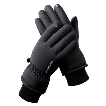 Men's Black Top-Rated Waterproof Touchscreen Ski Gloves - Fleece-Lined for Men & Women V888-ELOSUNG33220