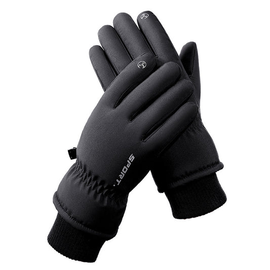 Men's Black Top-Rated Waterproof Touchscreen Ski Gloves - Fleece-Lined for Men & Women V888-ELOSUNG33220