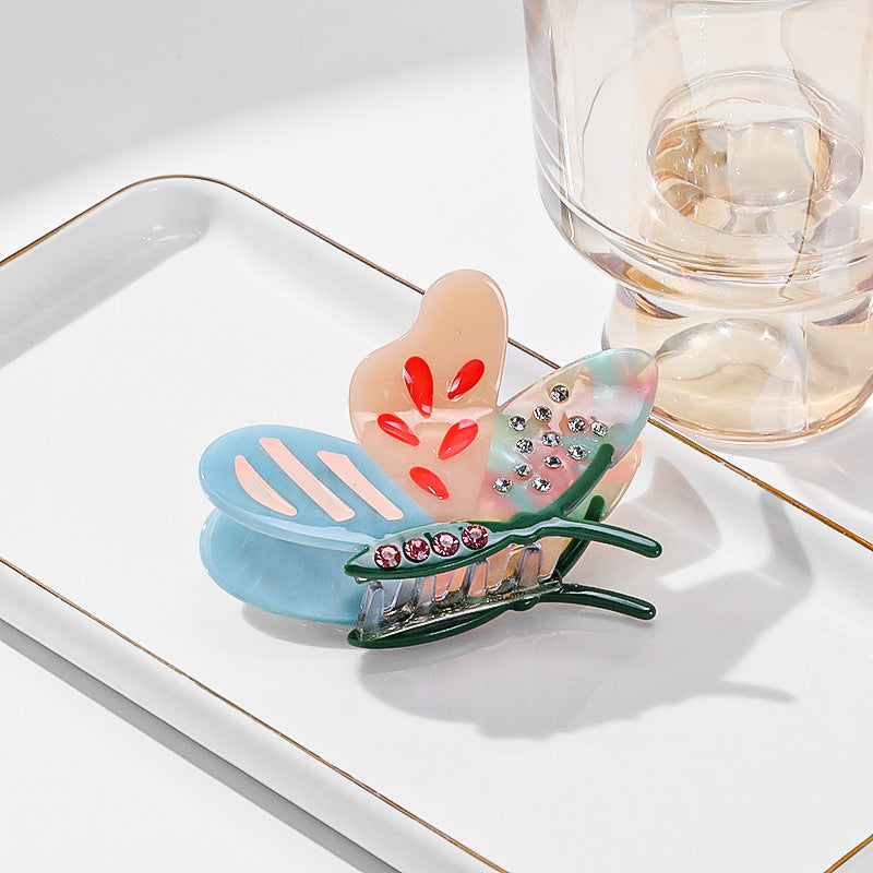 Light-blue Stylish 3-Piece Butterfly Acetate Hair Clip Set V888-ELOSUNG33224