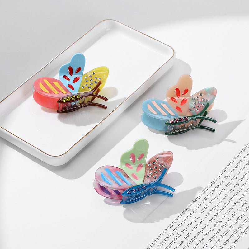 All Style Stylish 3-Piece Butterfly Acetate Hair Clip Set V888-ELOSUNG33226