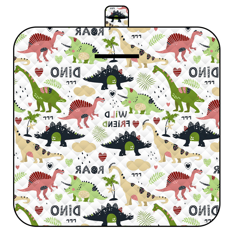 Small Dinosaur Thick Waterproof Foldable Picnic Mat - 150x200cm for Camping & Beach V888-ELOSUNG33231