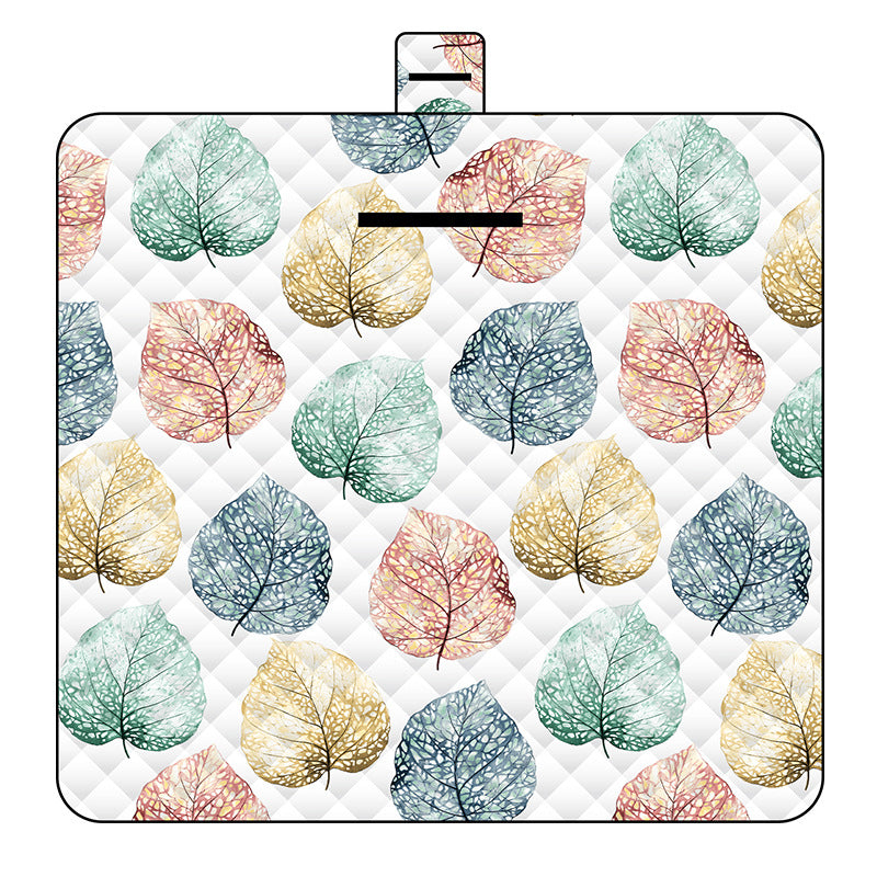 Leaves Thick Waterproof Foldable Picnic Mat - 150x200cm for Camping & Beach V888-ELOSUNG33233
