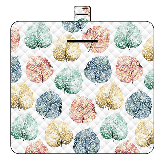 Leaves Thick Waterproof Foldable Picnic Mat - 150x200cm for Camping & Beach V888-ELOSUNG33233