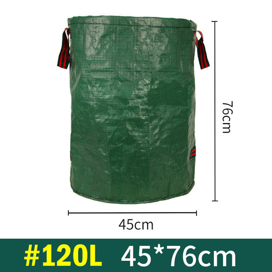 2PCS 120L(45cm*76cm) Heavy-Duty Foldable Garden Leaf Bag - Large-Capacity Horizontal Dustpan V888-ELOSUNG33247