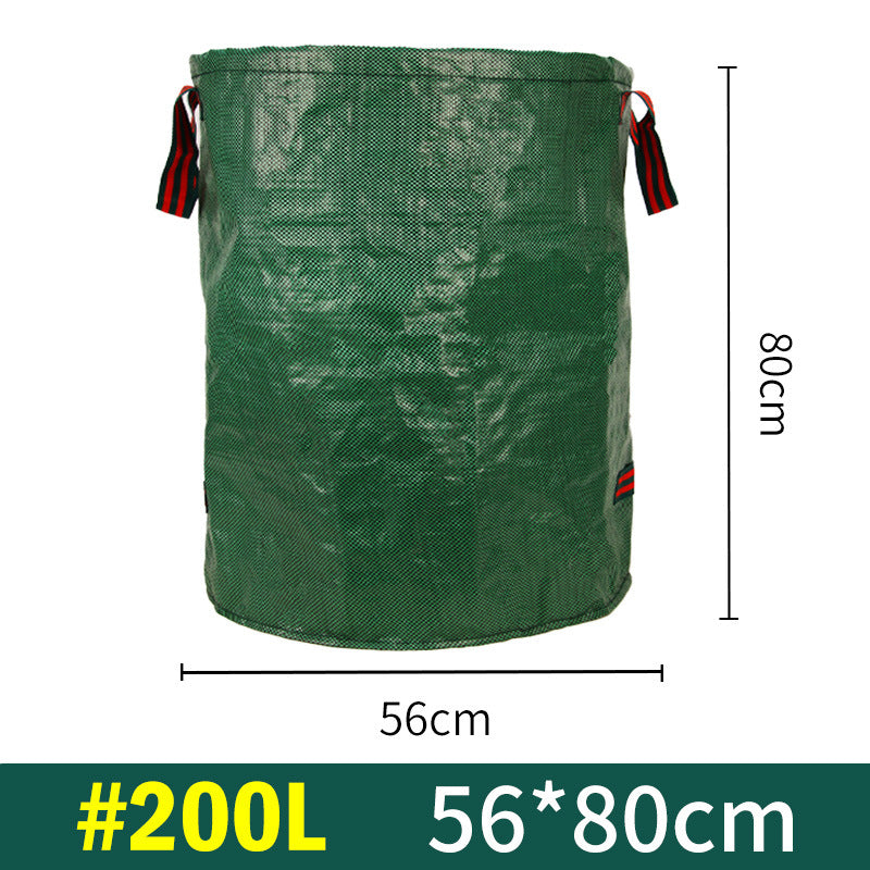 2PCS 200L(56cm*80cm) Heavy-Duty Foldable Garden Leaf Bag - Large-Capacity Horizontal Dustpan V888-ELOSUNG33249