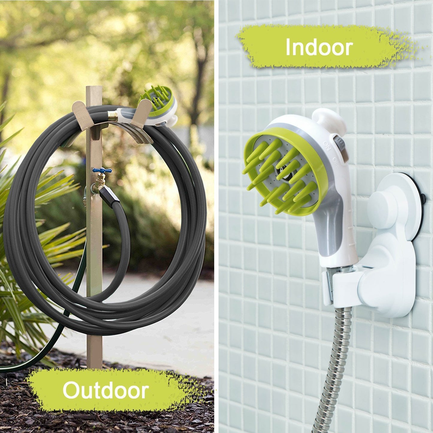 White Ultimate Pet Bathing Showerhead - Dog-Friendly Pressure-Boost Spray with Foamer V888-ELOSUNG33251