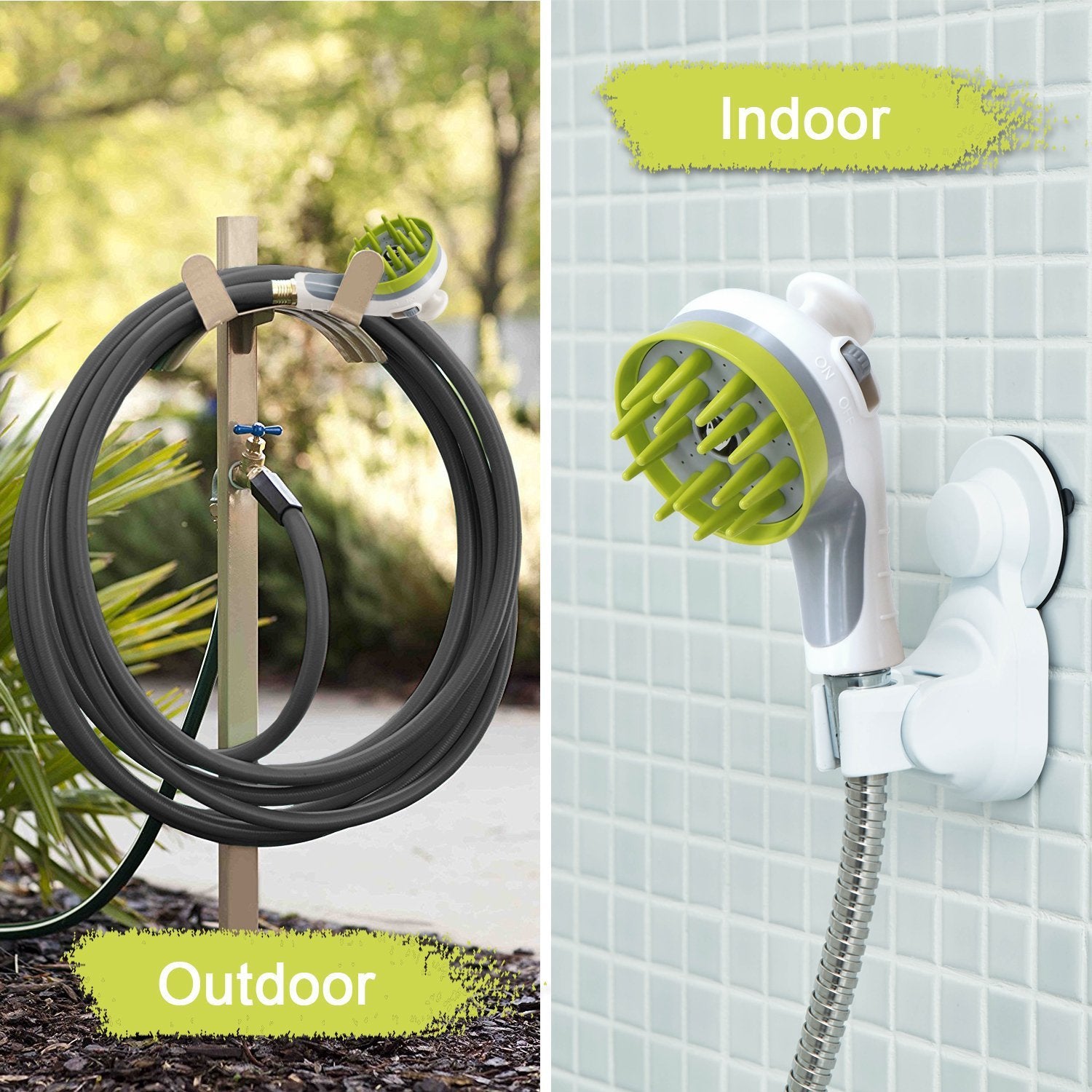 White Ultimate Pet Bathing Showerhead - Dog-Friendly Pressure-Boost Spray with Foamer V888-ELOSUNG33251
