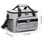 Grey Versatile Large-Capacity Picnic Insulated Bag - Detachable Shoulder Strap & Ice Pack V888-ELOSUNG33259