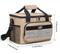 Beige Versatile Large-Capacity Picnic Insulated Bag - Detachable Shoulder Strap & Ice Pack V888-ELOSUNG33261