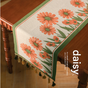 Daisy American Retro Jacquard Embroidered Table Runner - Light Luxury Table Mat 30cm x 180cm with Tassels V888-ELOSUNG33284
