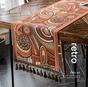 Retro American Retro Jacquard Embroidered Table Runner - Light Luxury Table Mat 30cm x 180cm with Tassels V888-ELOSUNG33285