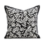 45*45cm Leaves Triangle Elegant Two-Piece INS-Style Jacquard Pillow Covers - Black & White Sofa Decor V888-ELOSUNG33312