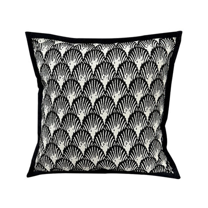 45*45cm Umbrella Pattern Elegant Two-Piece INS-Style Jacquard Pillow Covers - Black & White Sofa Decor V888-ELOSUNG33313