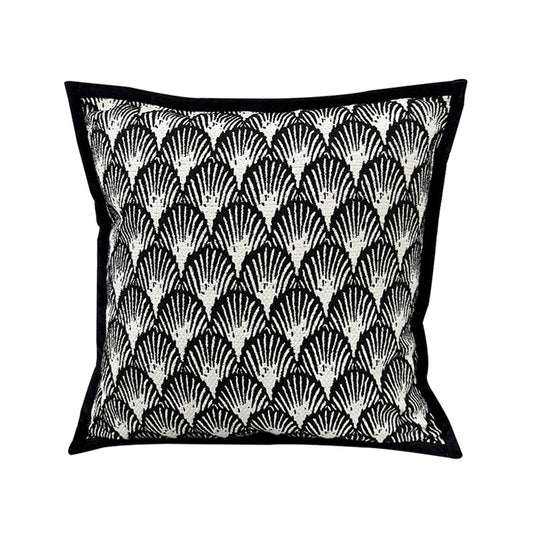 45*45cm Umbrella Pattern Elegant Two-Piece INS-Style Jacquard Pillow Covers - Black & White Sofa Decor V888-ELOSUNG33313