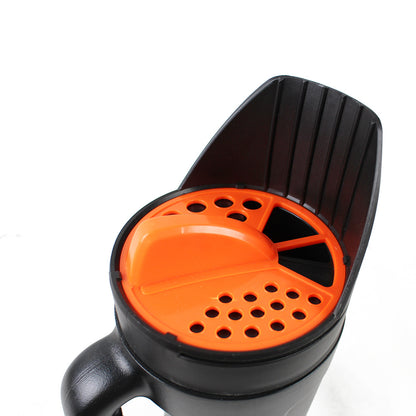 Orange with Black Premium Garden Seeder - Versatile Seed and Salt Spreader V888-ELOSUNG33328