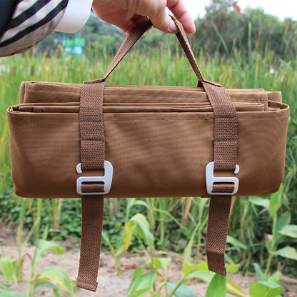 Coffee Brown Thick Waterproof Ground Mat - Durable Oxford Fabric Tent Pad V888-ELOSUNG33340