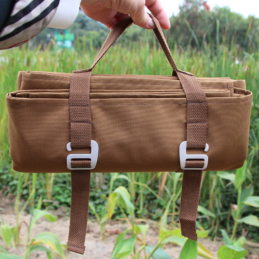 Coffee Brown Thick Waterproof Ground Mat - Durable Oxford Fabric Tent Pad V888-ELOSUNG33340