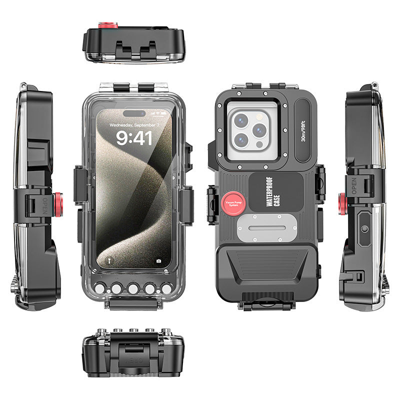 Universal 30m Bluetooth Diving Case for Apple & Samsung - Deep-Water Waterproof Phone Protector V888-ELOSUNG33347