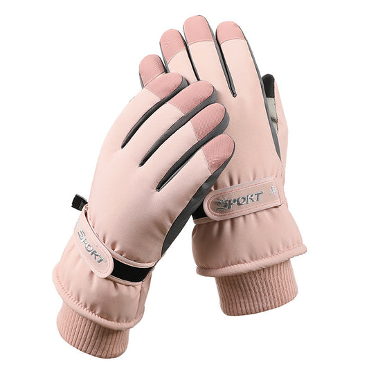 Men's Black-white Color Combination Top-Rated Waterproof Touchscreen Ski Gloves - Fleece-Lined for Men & Women V888-ELOSUNG33356