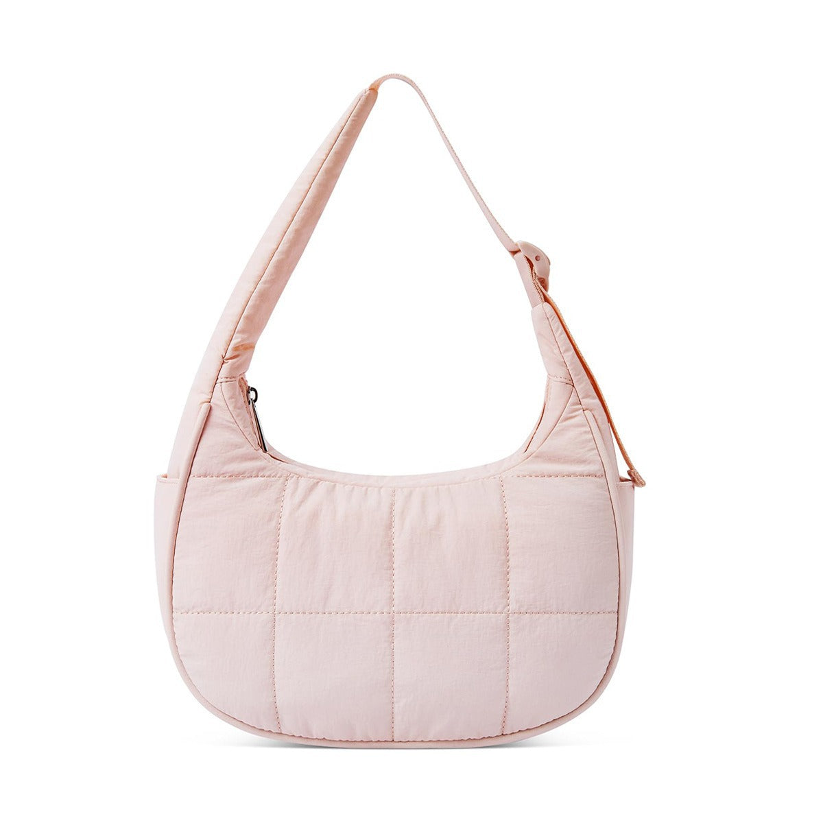 light-root Colour Trendy Nylon Puffer Shoulder Bag for Women - Lightweight Large Capacity Underarm Tote V888-ELOSUNG33419