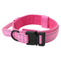 L Pink Tactical Dog Collar - Heavy Duty Nylon Pet Collar for Medium & Large Dogs, Adjustable (3.8cm Width) V888-ELOSUNG33529