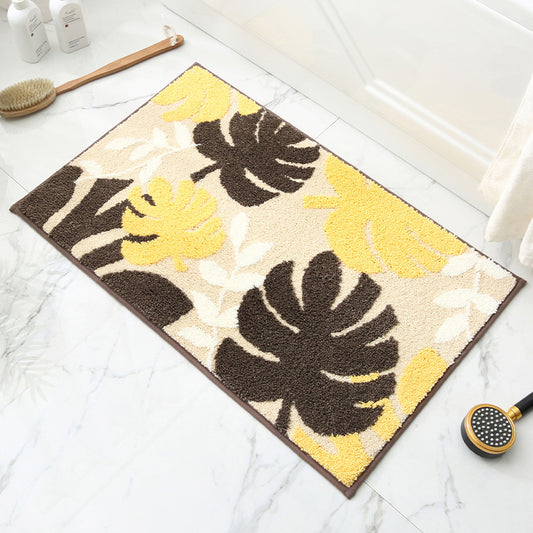 Garden of Gold Jacquard Bathroom Mat - Super Absorbent Non-Slip Rug (40x60cm), Toilet Floor Mat for V888-ELOSUNG33534