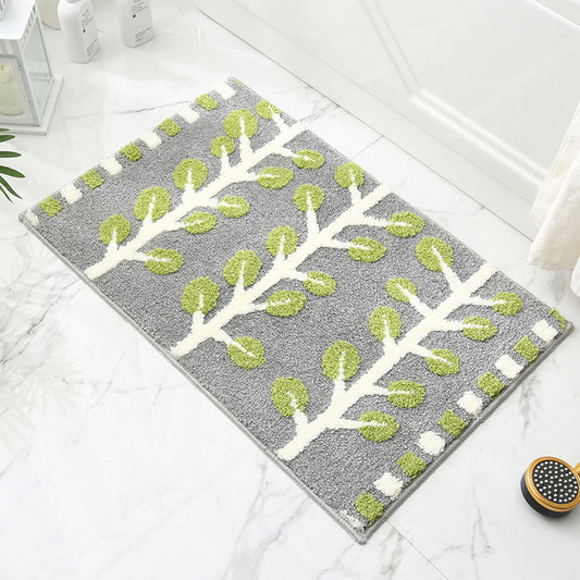 Spring Jacquard Bathroom Mat - Super Absorbent Non-Slip Rug (40x60cm), Toilet Floor Mat for V888-ELOSUNG33540