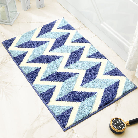 Blue Bathroom Mat - Super Absorbent Non-Slip Rug (40x60cm), Toilet Floor Mat for Bathroom/Bedroom/Entryway V888-ELOSUNG33543