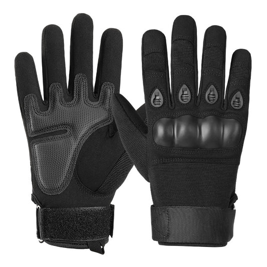 M Black Hard Knuckle Tactical Gloves - Full-Finger Protective Gear for Motorcycle, Cycling & Outdoor Sports V888-ELOSUNG33607