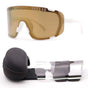 White Frame Tea Gold Tablet Oversized Shield Cycling Sunglasses - Wide Vision UV400 Sports Eyewear for Road & V888-ELOSUNG33615