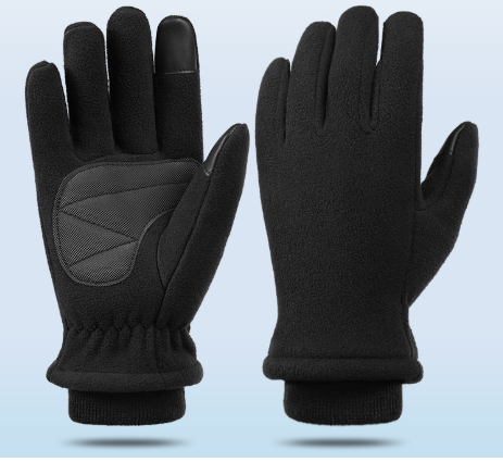 M Black Winter Fleece Touchscreen Gloves - Warm & Water-Repellent for Cycling & Outdoor Sports V888-ELOSUNG33632