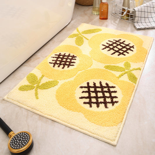 Sun Flowers Bathroom Mat - Super Absorbent Non-Slip Rug (40x60cm), Toilet Floor Mat for V888-ELOSUNG33637