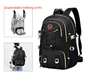 Black Stylish Large Capacity Backpack - Water-Resistant Oxford Rucksack for Travel, School & Daily Use V888-ELOSUNG33666