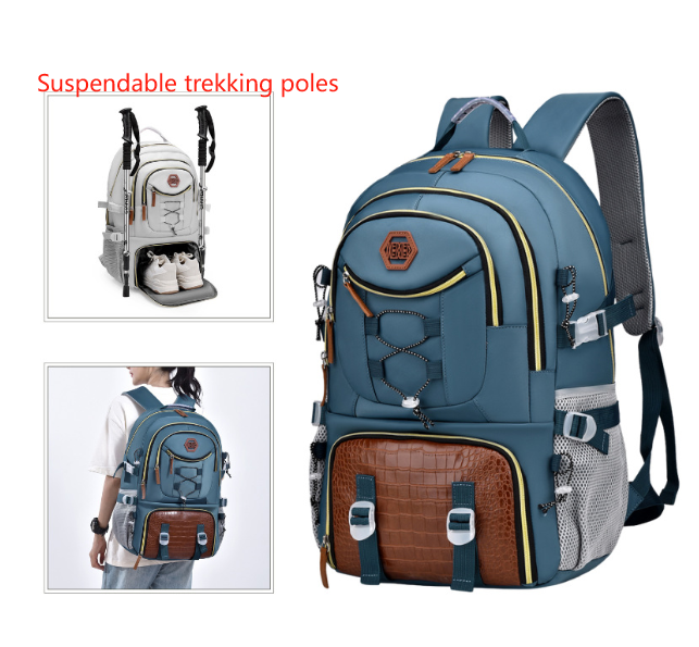 Green Stylish Large Capacity Backpack - Water-Resistant Oxford Rucksack for Travel, School & Daily Use V888-ELOSUNG33668