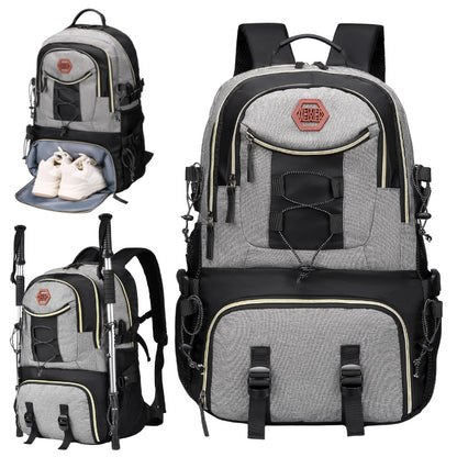 Dark Grey Stylish Large Capacity Backpack - Water-Resistant Oxford Rucksack for Travel, School & Daily Use V888-ELOSUNG33669
