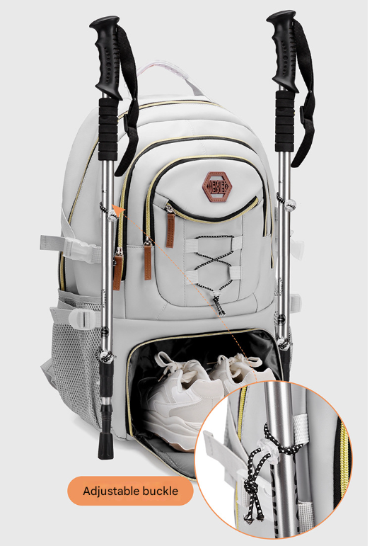 Dark Grey Stylish Large Capacity Backpack - Water-Resistant Oxford Rucksack for Travel, School & Daily Use V888-ELOSUNG33669