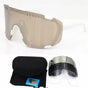 White Frame Tea Silver Slice Oversized Shield Cycling Sunglasses - Wide Vision UV400 Sports Eyewear for Road V888-ELOSUNG33682