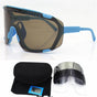 Light Blue Frame Tea Chips Oversized Shield Cycling Sunglasses - Wide Vision UV400 Sports Eyewear for Road & V888-ELOSUNG33684