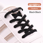 Black No-Tie Elastic Shoelaces with Quick Lock System - Flat Tieless Laces for Kids and Adults V888-ELOSUNG33694