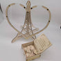 Rustic Wooden Heart Drop Box Guest Book - Eiffel Tower Frame for Wedding Signatures V888-ELOSUNG33700