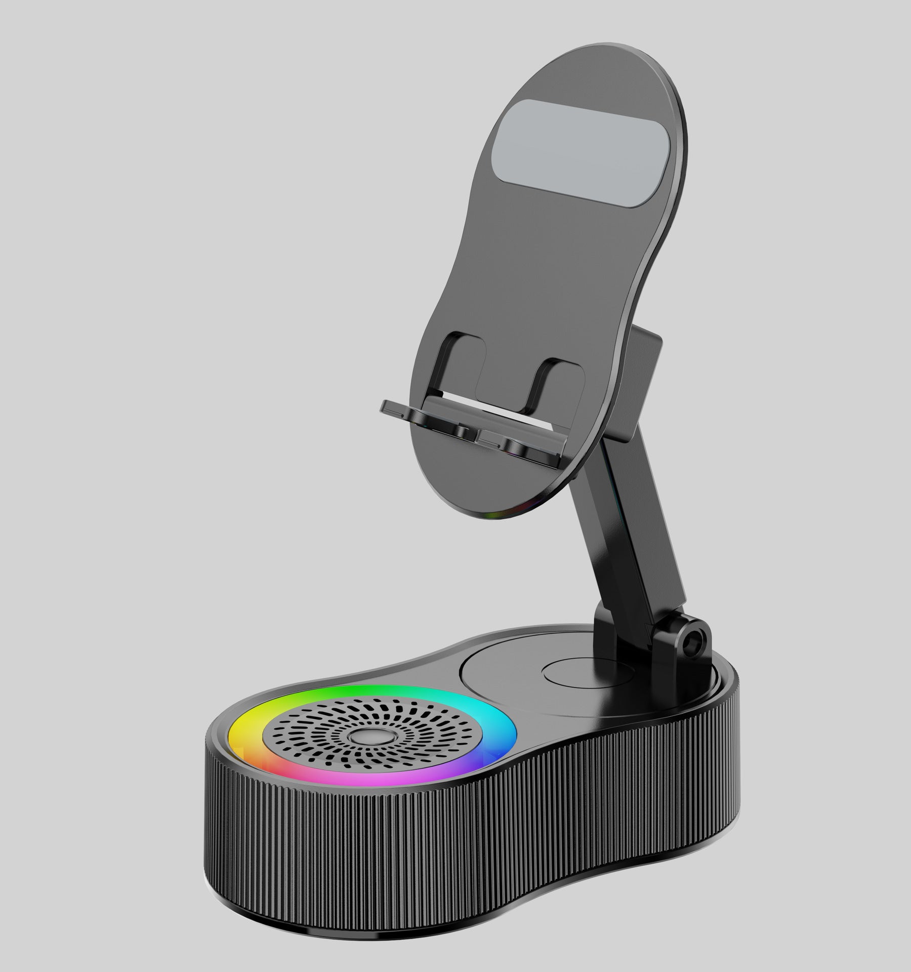 Black Magic Induction Speaker & Adjustable Phone Stand with RGB Lights V888-ELOSUNG33701
