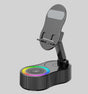 Black Magic Induction Speaker & Adjustable Phone Stand with RGB Lights V888-ELOSUNG33701