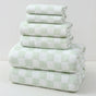 Light Green Ultra-Soft 100% Cotton Gauze 6-Piece Towel Set | Absorbent & Quick-Dry Bath Towel V888-ELOSUNG33703