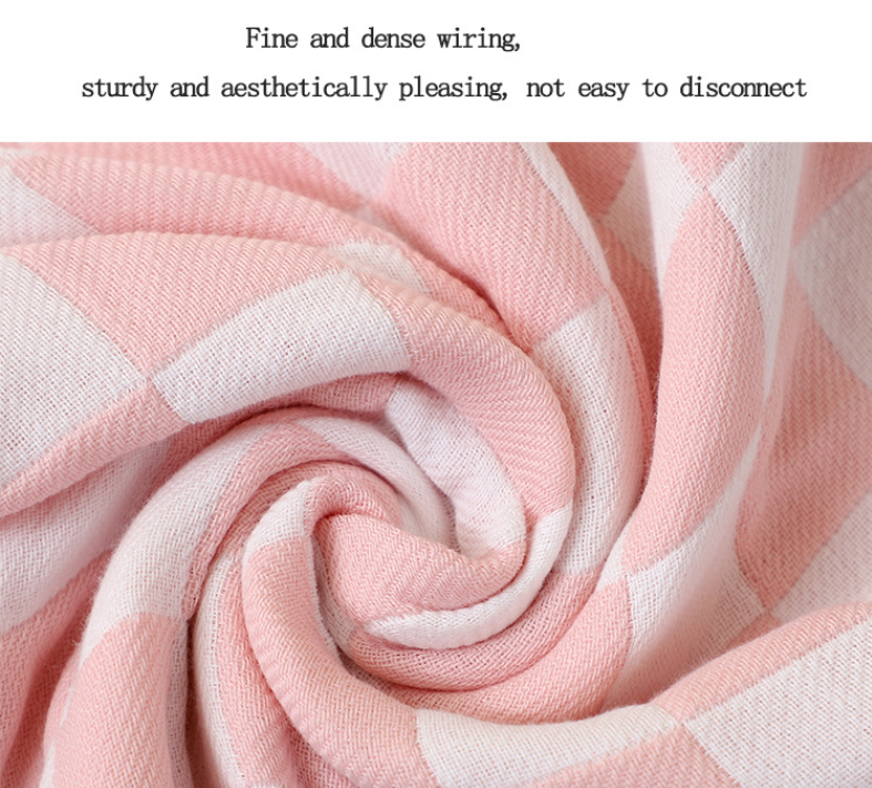 Pink Ultra-Soft 100% Cotton Gauze 6-Piece Towel Set | Absorbent & Quick-Dry Bath Towel V888-ELOSUNG33704