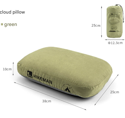 Green Ergonomic Memory Foam Travel Pillow for Neck Support - Portable & Compact for Camping, Flights, and V888-ELOSUNG33707