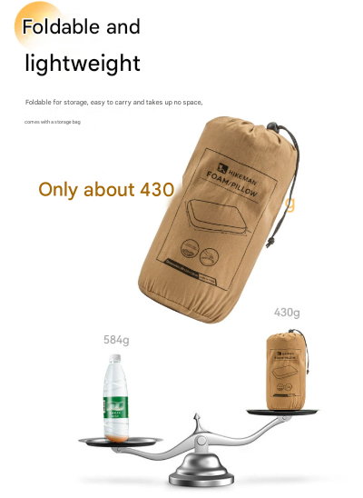 Green Ergonomic Memory Foam Travel Pillow for Neck Support - Portable & Compact for Camping, Flights, and V888-ELOSUNG33707
