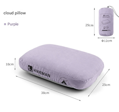 Purple Ergonomic Memory Foam Travel Pillow for Neck Support - Portable & Compact for Camping, Flights, and V888-ELOSUNG33708