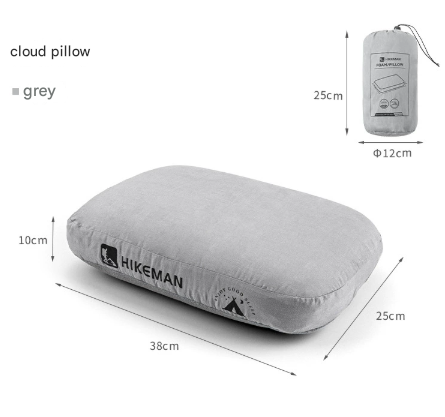 Grey Ergonomic Memory Foam Travel Pillow for Neck Support - Portable & Compact for Camping, Flights, and V888-ELOSUNG33709