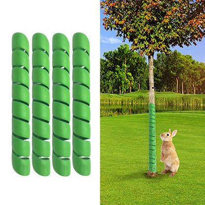 Green 4-Pack Spiral Tree Trunk Protector Guard - Flexible Sapling Bark Shield V888-ELOSUNG33729