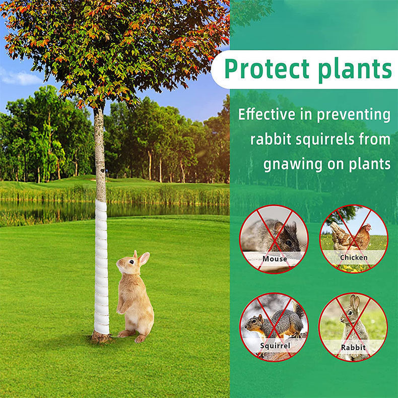 Green 4-Pack Spiral Tree Trunk Protector Guard - Flexible Sapling Bark Shield V888-ELOSUNG33729